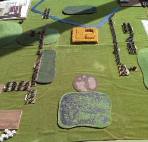 CSA and FSA troops face each other in the opening game of the war.